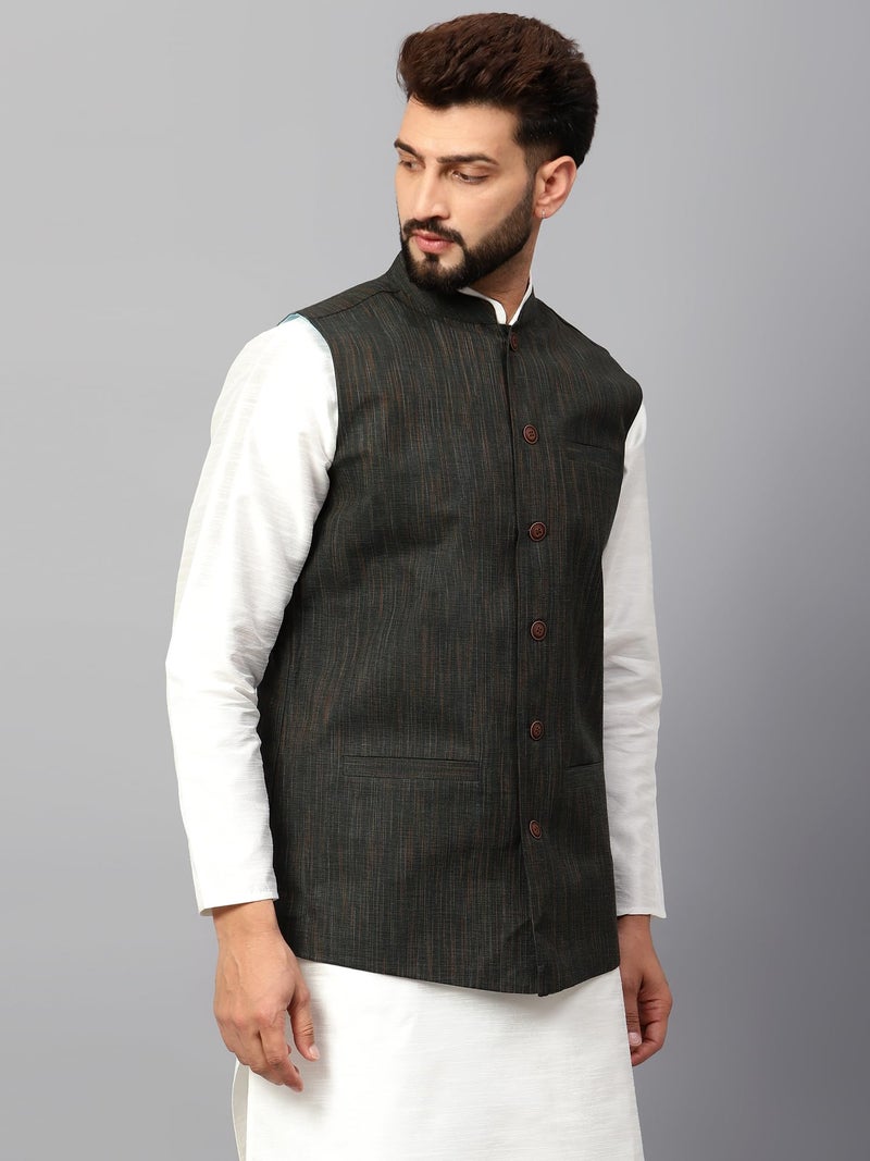 LATEST CHIKAN Men's Traditional Cotton Nehru Jacket/Waistcoat - Image 3