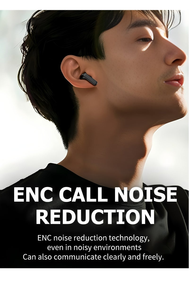 Flyview Wireless Earbuds Bluetooth 5.4 Touch Screen Earbuds, Call ENC Noise Active Noise Cancellation, In-Ear Headphones USB Charging Case Earbuds for iOS/Android, Waterproof IPX5, Black - Image 3