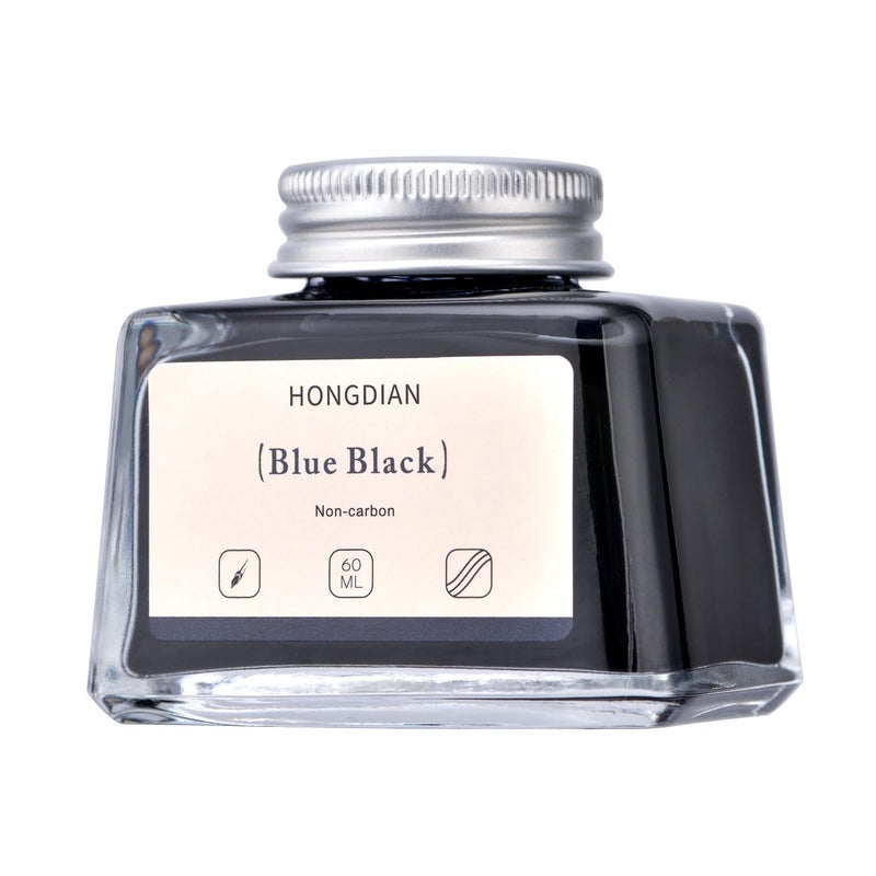 Asvine Hongdian Fountain Pen Bottled Ink Blue Black Color, 60ml Non Carbon Inkwell Bottle, Artist Calligraphy Ink - Image 2