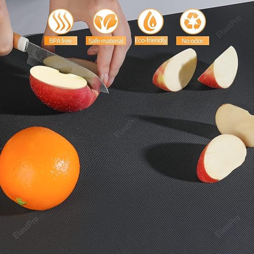 ElastPro (45 cm X 1.5 m X Pack of 3) Black EVA Food Grade Washable Anti Slip Mat/Sheet for Fridge, Shelf Liner, Table, Kitchen Drawer mat (Diamond Texture, Black) - Image 4