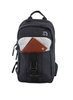 Discovery Discovery SHIELD RPET Polyester Sling Cross Bag Black, Durable Lightweight Tablet Protective Outdoor Business College Casual Cross Body Bag With Multi Compartment, RFID Pocket  - Image 4