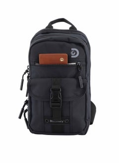Discovery Discovery SHIELD RPET Polyester Sling Cross Bag Black, Durable Lightweight Tablet Protective Outdoor Business College Casual Cross Body Bag With Multi Compartment, RFID Pocket  - Image 5