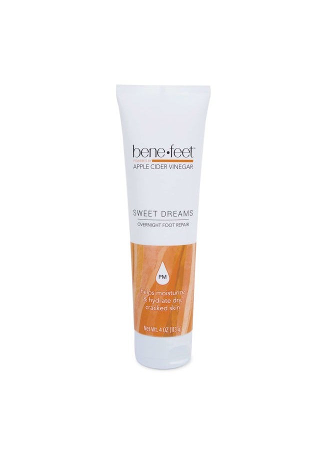 Benefeet - Sweet Dreams Overnight Foot Repair - Night Cream for Detox, Moisturize & Soften Dry Cracked Skin, With Apple Cider Vinegar, Turmeric & Borage Oil, 4oz - Image 1