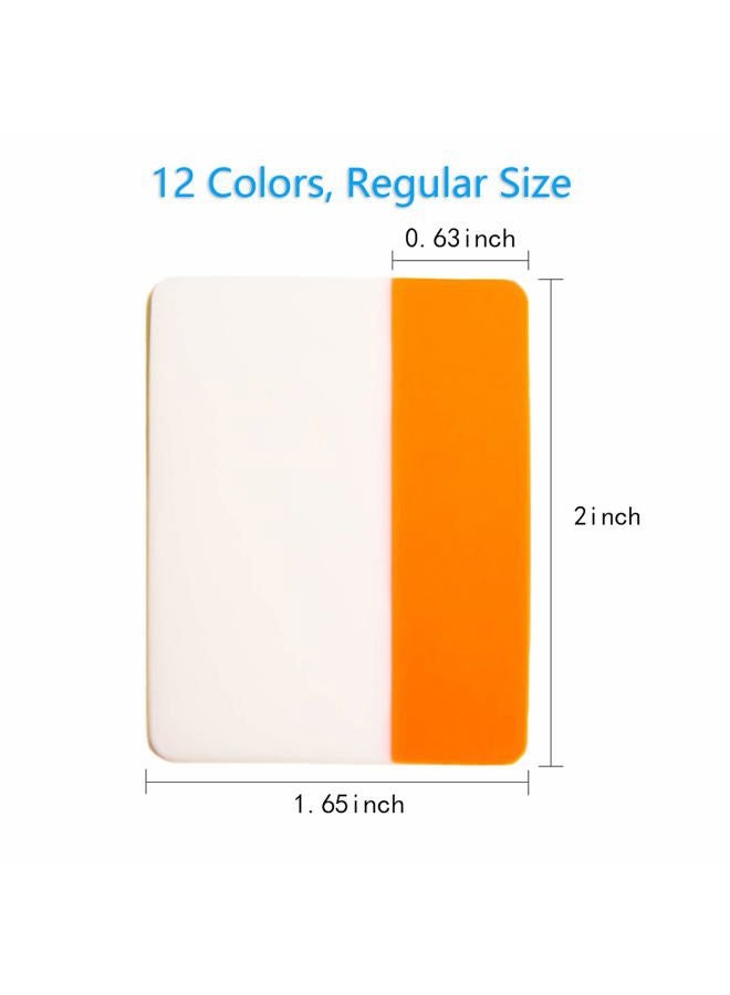KICNIC KIMCOME 2 Inch Sticky Tabs Index Tabs 240 Pieces, Page Tabs Flags Pages Markers Colored for Binder, File Folders and Notebook, [12 Colors] Writable, Repositionable, Durable - Image 3