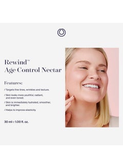 monat MONAT Rewind Age Control Nectar - Fast Absorbing Hydrating Serum. Skin Perfecting Natural AHA. Correcting & Transforming Face Serum, Anti Aging Face Cream w/Hyaluronic Acid - Net Wt 30 ml / 1 fl. oz.  - Image 3