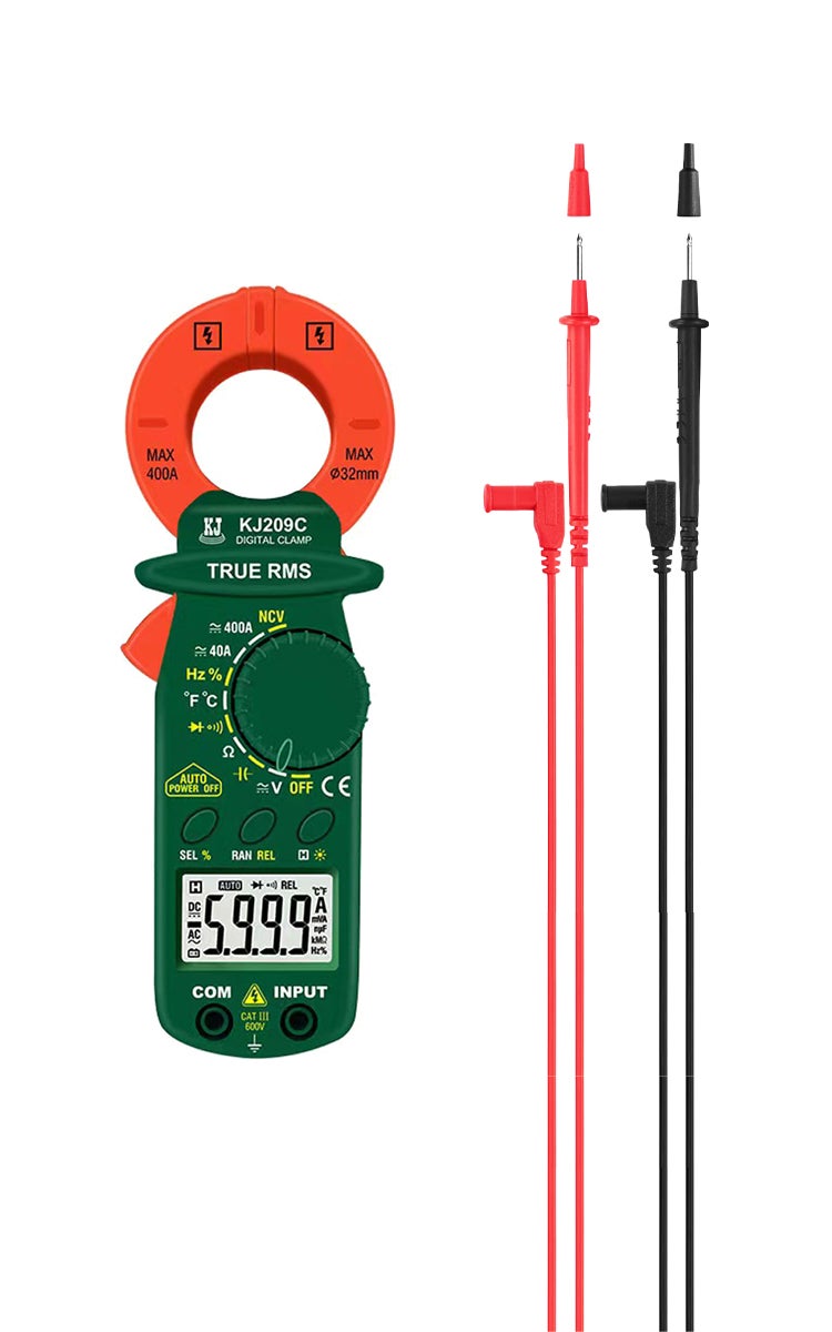 kashemano Digital clamp meter AC/DC, 600V, 400A, Green,Digital Display 5999 - Image 1