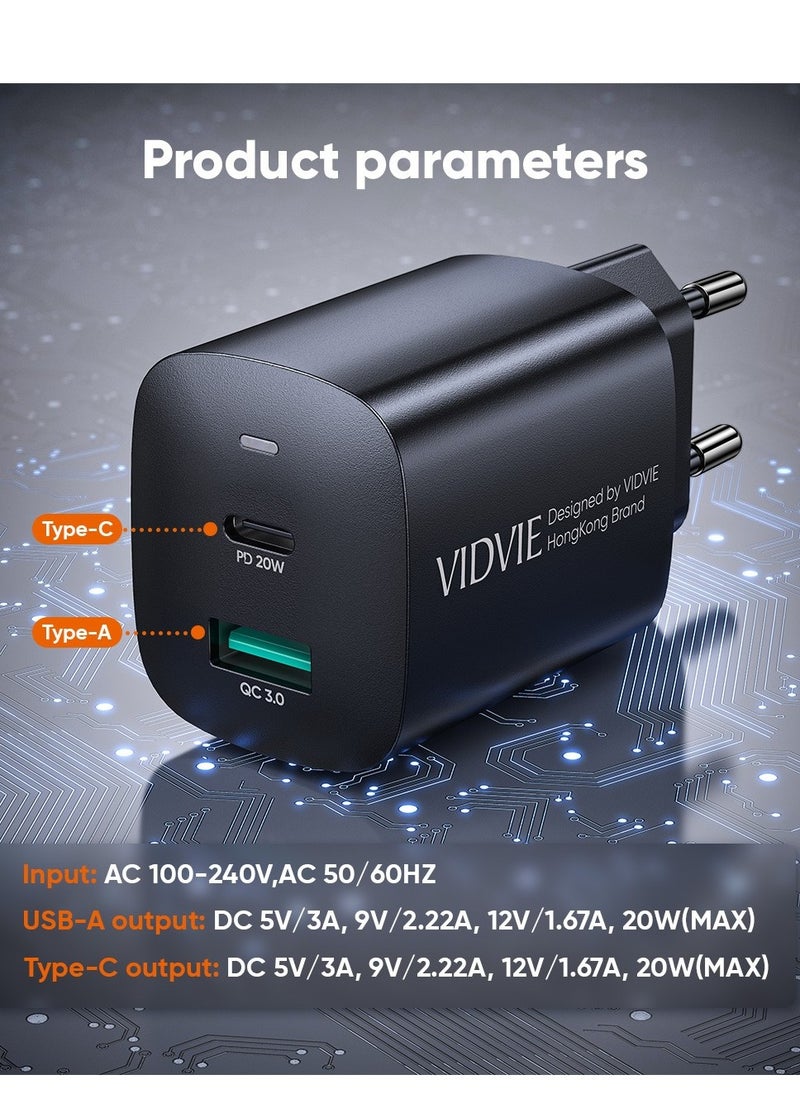 Vidvie - VIDVIE PD FAST CHARGER 20W   + CABLE IPHONE - Image 1