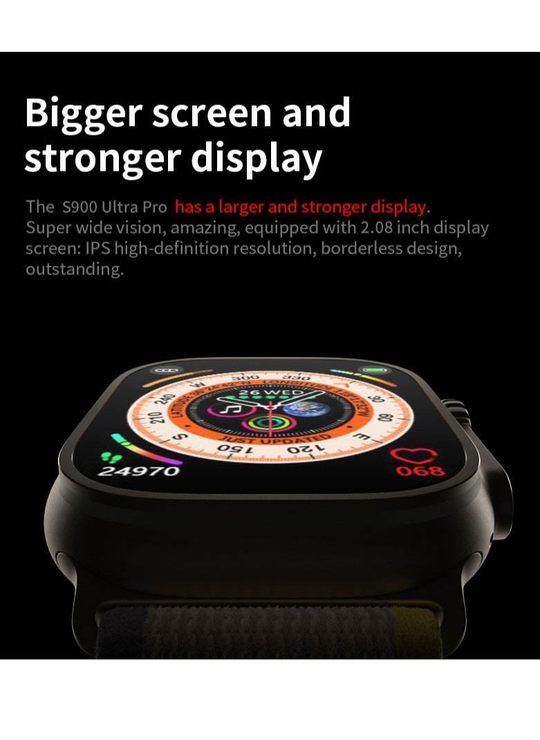 SAB - S900 ULTRA PRO Smart Watch Series 8 With Full Screen Works With the Android And IOS System Quick Response Wireless Charging And Supports NFC - Image 1
