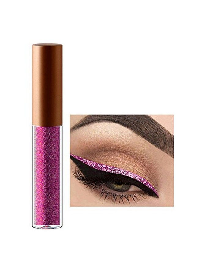 Futaba Waterproof Glitter Liquid Eyeliner Dark Pink - Image 3