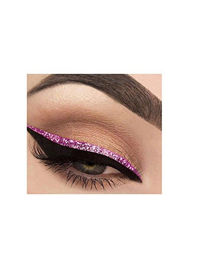 Futaba Waterproof Glitter Liquid Eyeliner Dark Pink - Image 4
