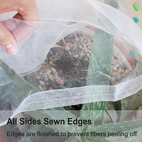 FARMER KING MAT Farmer King Bug Insect Bird Net with Sewn Edges - 5 Ft x 10 Ft Barrier Hunting Blind Plant Cover Garden Mesh Netting for Protect Your Vegetables, Fruits, Flower & Trees - Image 2