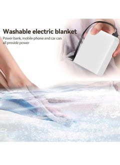 XiuWoo Portable Heated Shawl, Electric Heated Blanket Shawl, Heated Shawl Wraps, Heating Blanket, USB Heating Scarf, Heating Pad with Snaps, Soft Zipper, 3 Level Adjustable  - Image 4