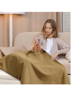 XiuWoo Portable Heated Shawl, Electric Heated Blanket Shawl, Heated Shawl Wraps, Heating Blanket, USB Heating Scarf, Heating Pad with Snaps, Soft Zipper, 3 Level Adjustable  - Image 5
