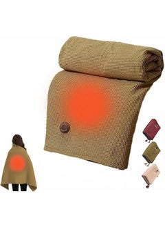 XiuWoo Portable Heated Shawl, Electric Heated Blanket Shawl, Heated Shawl Wraps, Heating Blanket, USB Heating Scarf, Heating Pad with Snaps, Soft Zipper, 3 Level Adjustable  - Image 1