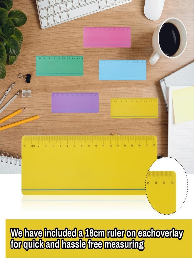 Winfox Dyslexia Tools for Kids, 8 Pieces Guided Reading Strips with Yellow Colored Overlays, Reading Tracking Rulers for Dyslexia, ADHD, Visual Stress - Image 4