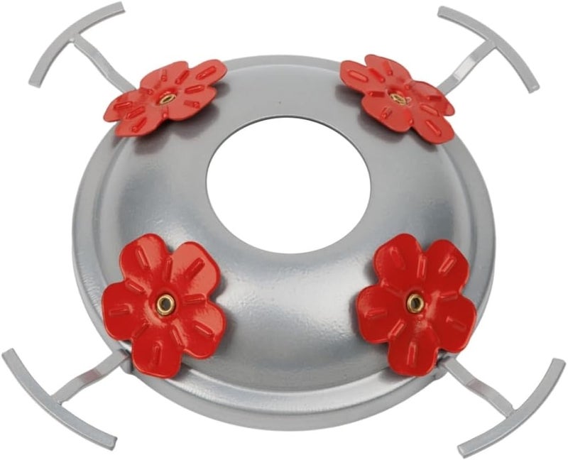 REZIPO Metal Top Metal Hummingbird Feeders Base Cover with 4 Perches and 4 Flower Ports for Hummingbird Feeders Base - Metal TOP Cover ONLY - Image 3