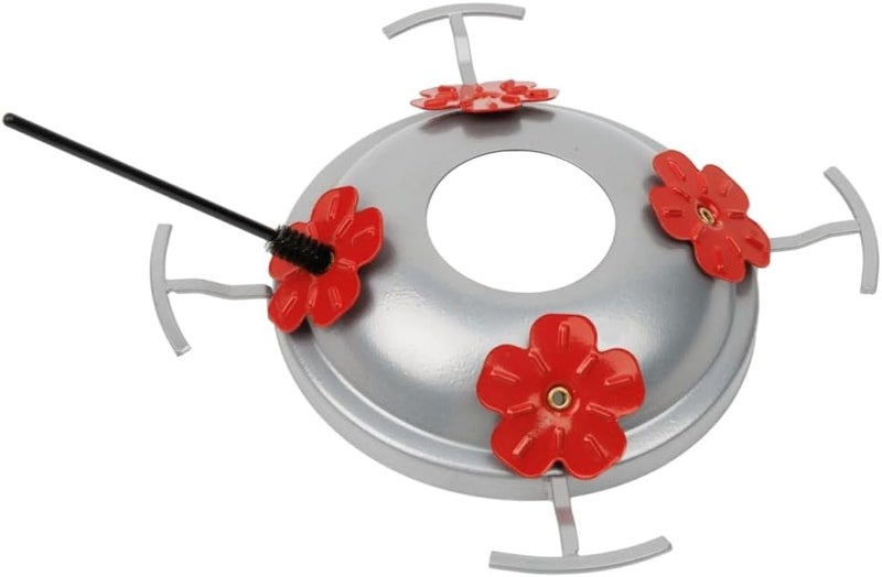 REZIPO Metal Top Metal Hummingbird Feeders Base Cover with 4 Perches and 4 Flower Ports for Hummingbird Feeders Base - Metal TOP Cover ONLY - Image 5