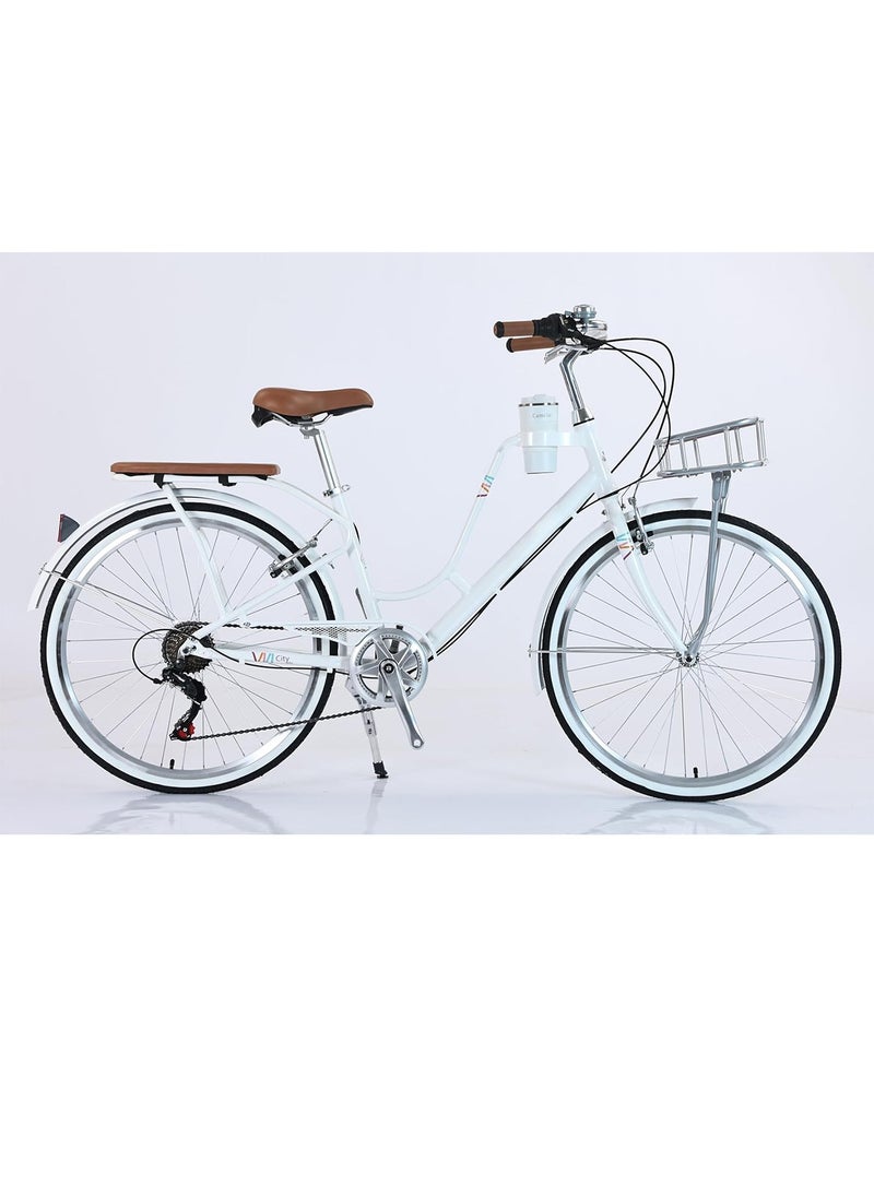 LIMOS - 26 Inch Lady Bike with Alloy Frame and Shimano 7 Speed Gear System Stylish and Reliable Women Bicycle - Image 1