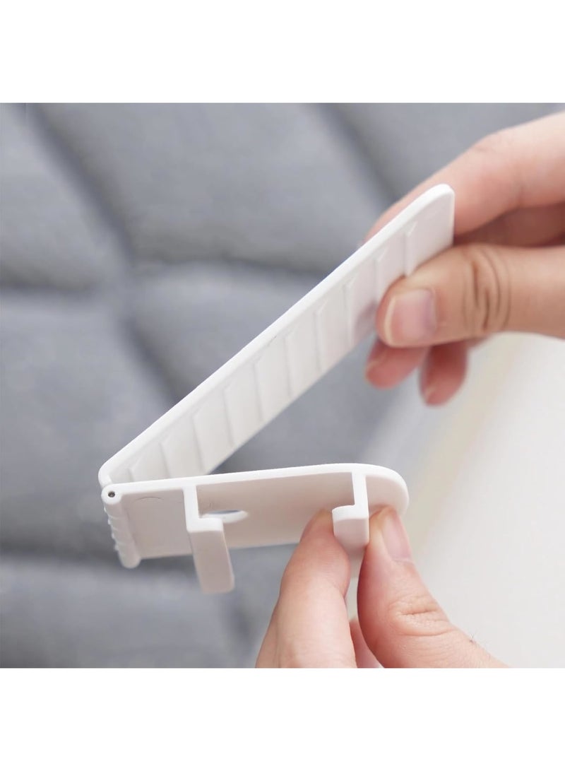 Luckam Bed Sheet Holders, Foldable Bed Sheet Fasteners, Lock Sheet Clips for Mattress, Prevent Loose Bedding, Adjustable Bed Sheet Straps, Easy Fixation, White, 4 Pieces - Image 3