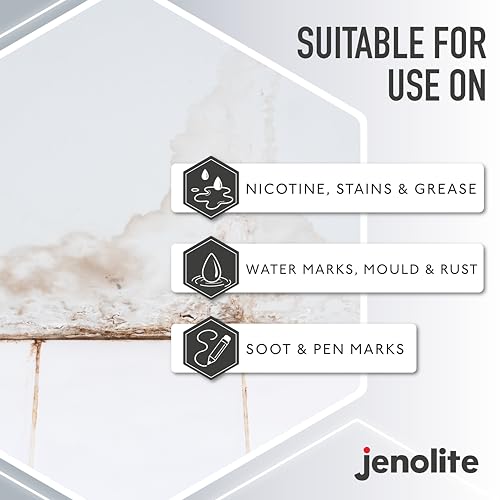JENOLITE جينو لايت طلاء مانع للبقع بخاخ | طلاء ختم رطب | أبيض | يغطي ويمنع البقع على الفور | 400 مل (13.5 أونصة سائلة) - Image 4
