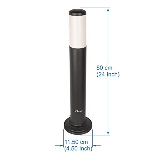 BENE SS Benjamin Bollard Garden Lights for Home & Garden Decoration, 60CM Milky, Lamps for Outdoor Weatherproof, Grey Garden & Path Lights (Pack of 1) - Image 4