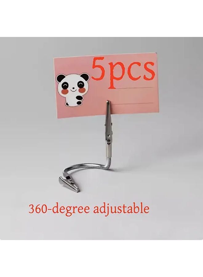 5pcs Adjustable Stainless Steel Mosquito Coil Holder Double Crocodile Clip High Temp Resistant - Image 2