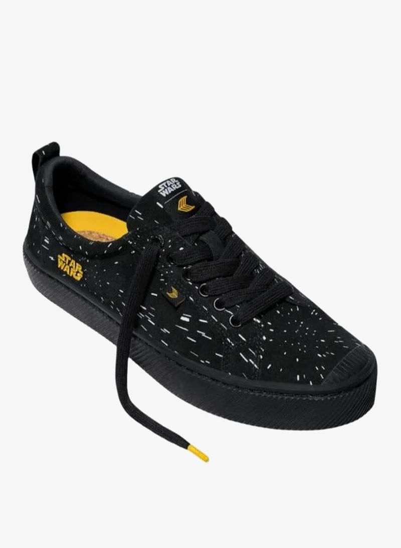 كاريوما حذاء سنيكرز ستار وورز  أسود سويدي بطبعة جرافيك لايت سبيد