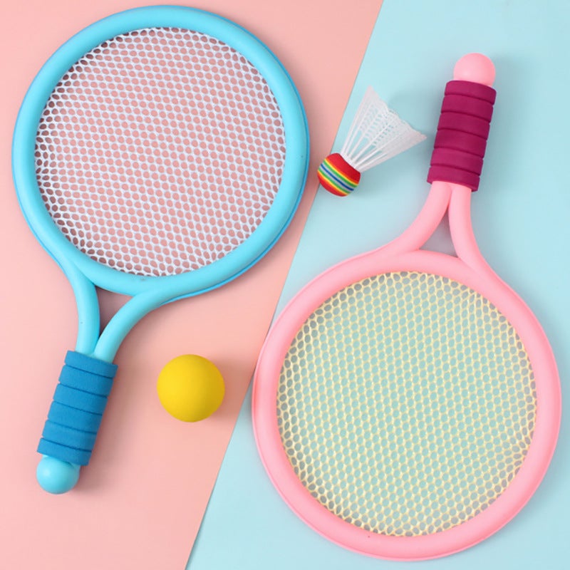 Kids Badminton Racket Set, Junior Tennis Racquet Play Toy for Ages 3-12 Blue [2 shot 2 ball] net bag packaging  - Image 4