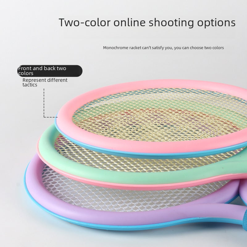 Kids Badminton Racket Set, Junior Tennis Racquet Play Toy for Ages 3-12 Blue [2 shot 2 ball] net bag packaging  - Image 5
