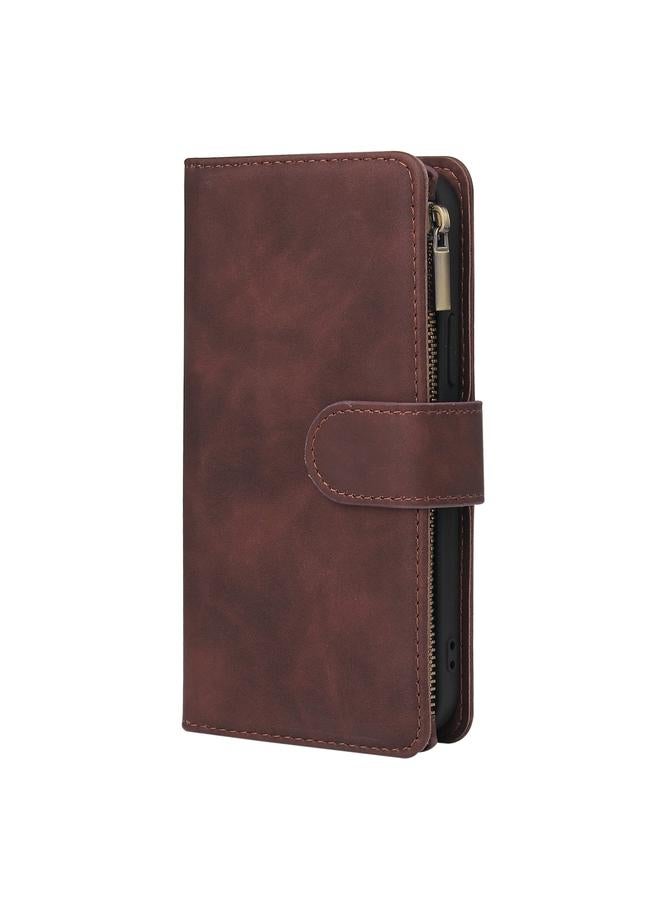 S-TOP Case For iPhone 12 Pro Max Multifunctional Retro Frosted Horizontal Flip Leather Case with Card Slot & Holder & Zipper Wallet & Photo Frame & Lanyard - Image 2