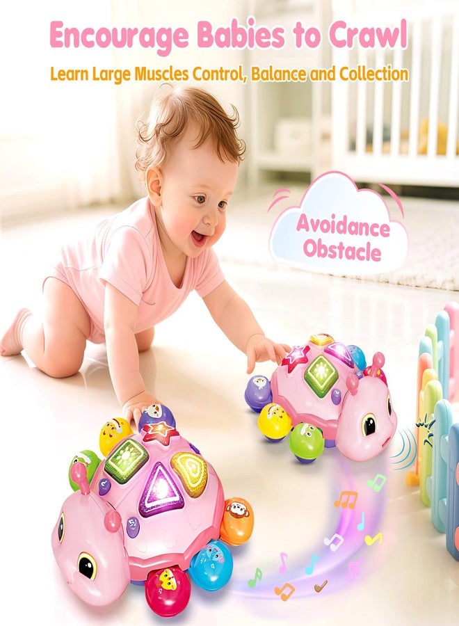 GMAOPHY Baby Crawling Toys for 6-12 Months, Musical Toys for Infants 7 8 9 10 11 Months, Early Learning Educational Toy with Sound, Tummy Time Development Toys, Christmas Birthday Gifts for 1 Year Old, Pink - Image 4