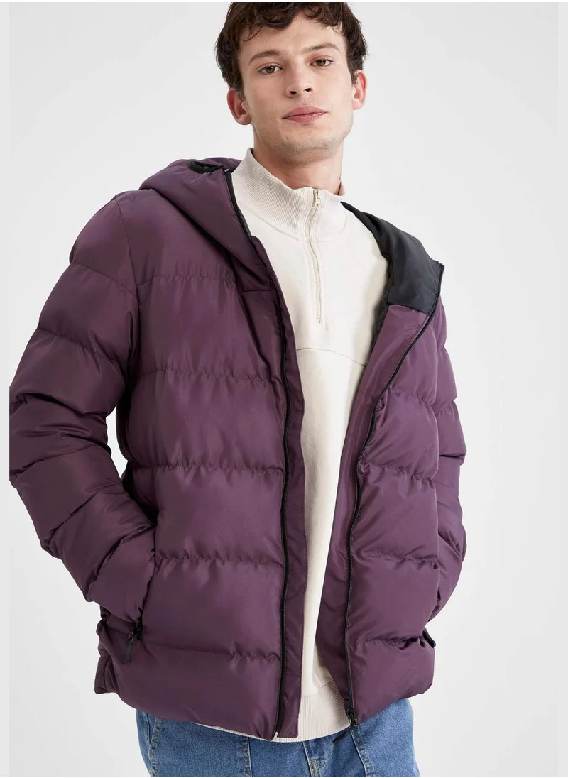 DeFacto Regular Fit Hooded Puffer Coat