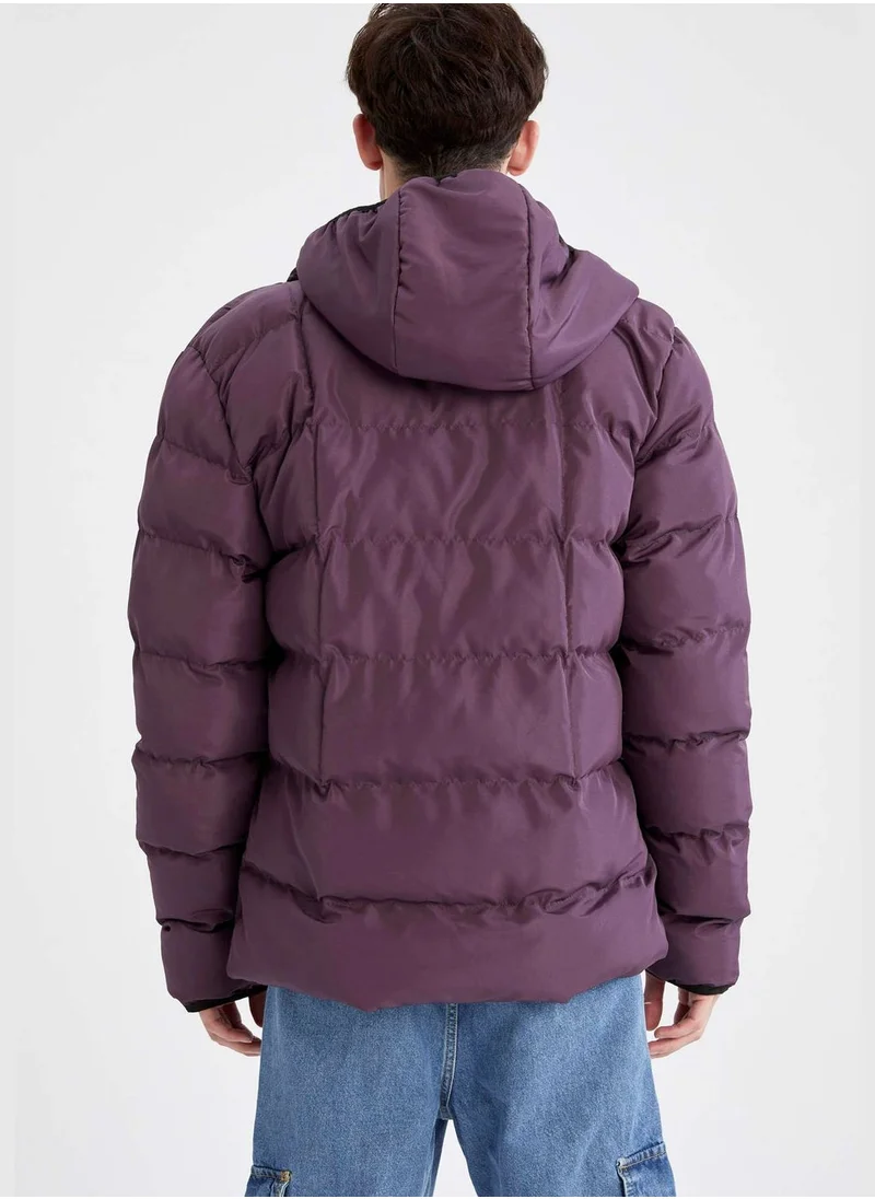 DeFacto Regular Fit Hooded Puffer Coat