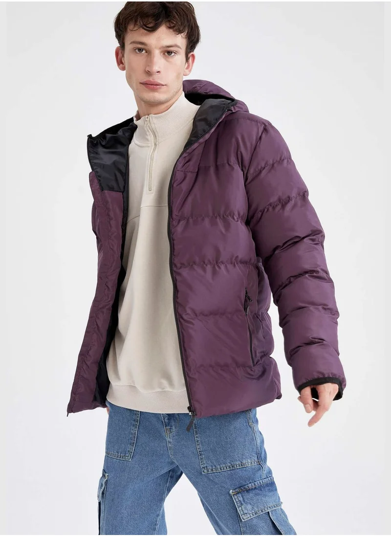 DeFacto Regular Fit Hooded Puffer Coat