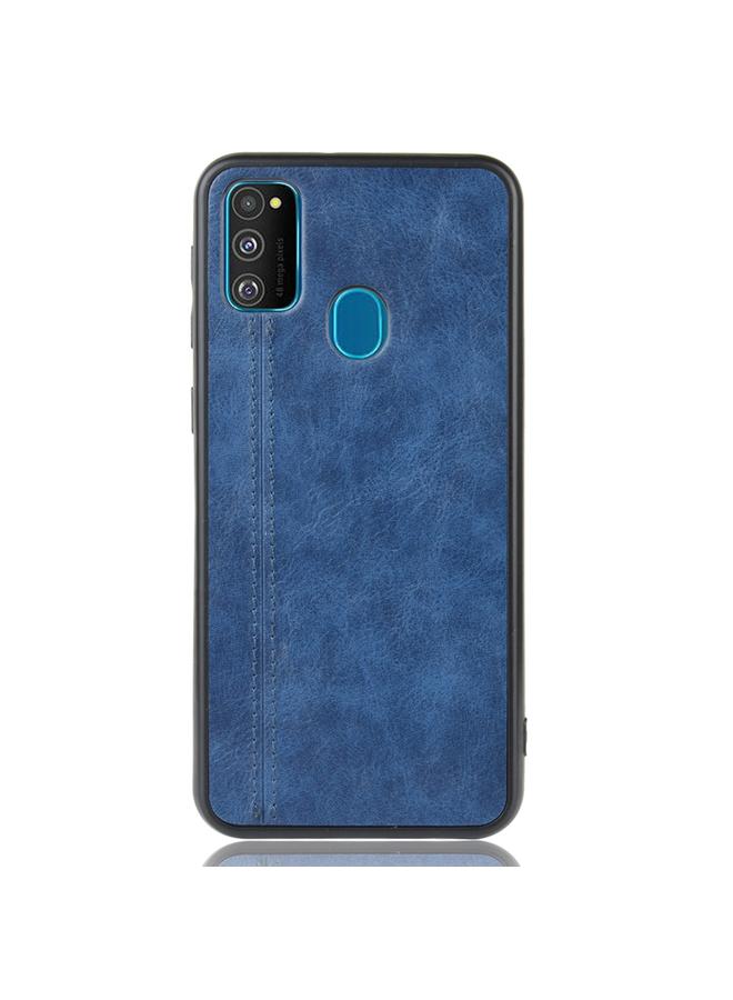 اس-توب جراب لهاتف Galaxy M30s مقاوم للصدمات بنمط جلد البقر المخيط من البولي كربونات + البولي يوريثان الحراري + جراب TPU - Image 2