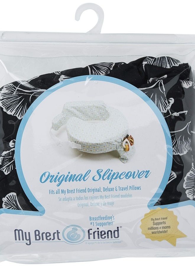 My Brest Friend Original Nursing Pillow Slipcover Sleeve | Great for Breastfeeding Moms | Pillow Not Included, Black Flowing Fans
