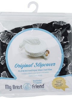 My Brest Friend Original Nursing Pillow Slipcover Sleeve | Great for Breastfeeding Moms | Pillow Not Included, Black Flowing Fans 