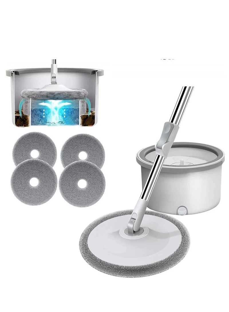 Be care 360 Degree Rotating Mop and Bucket Flat Self-Separating Laminating Mop Set with 2 Microfiber Pads and Extendable Handle Perfect for Cleaning All Kinds of Floors - Image 1
