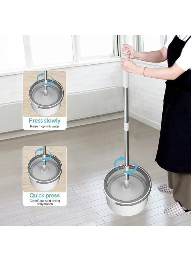 Be care 360 Degree Rotating Mop and Bucket Flat Self-Separating Laminating Mop Set with 2 Microfiber Pads and Extendable Handle Perfect for Cleaning All Kinds of Floors - Image 3