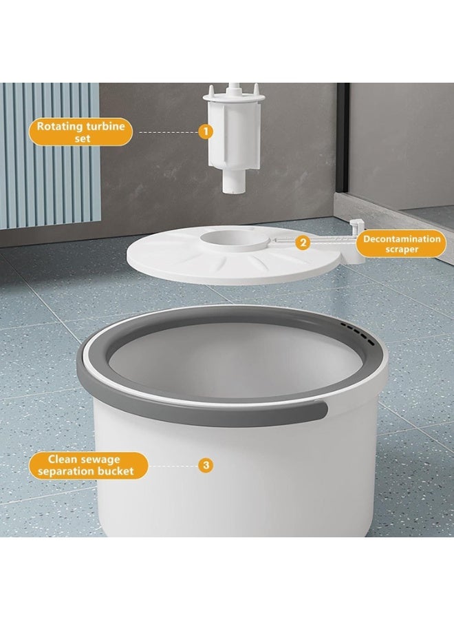 Be care 360 Degree Rotating Mop and Bucket Flat Self-Separating Laminating Mop Set with 2 Microfiber Pads and Extendable Handle Perfect for Cleaning All Kinds of Floors - Image 4