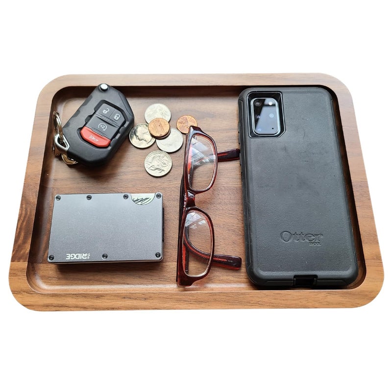 Virginia Boys Kitchens Valet Tray For Men - Made in USA - Jewelry Tray for Entryway - Great tray for nightstand or desks - Image 1