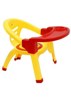 Nabhya Small Baby Chair With Safety Tray And Soft Cushion With Baby Whistle Sound Random Color (Yellow)  - Image 5