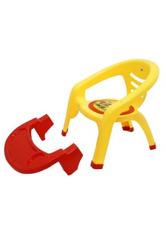 Nabhya Small Baby Chair With Safety Tray And Soft Cushion With Baby Whistle Sound Random Color (Yellow)  - Image 3
