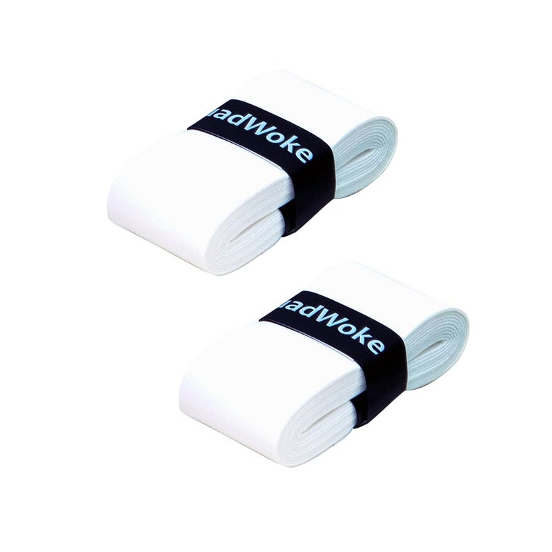 QuadWoke Pickleball Paddle Grip for Pickleball Paddle | Overgrips for Pickleball & Padel | Protective Film| Superior Sweat Absorption | Pack of 2 (White) | Grip for Pickleball Paddle - Image 1