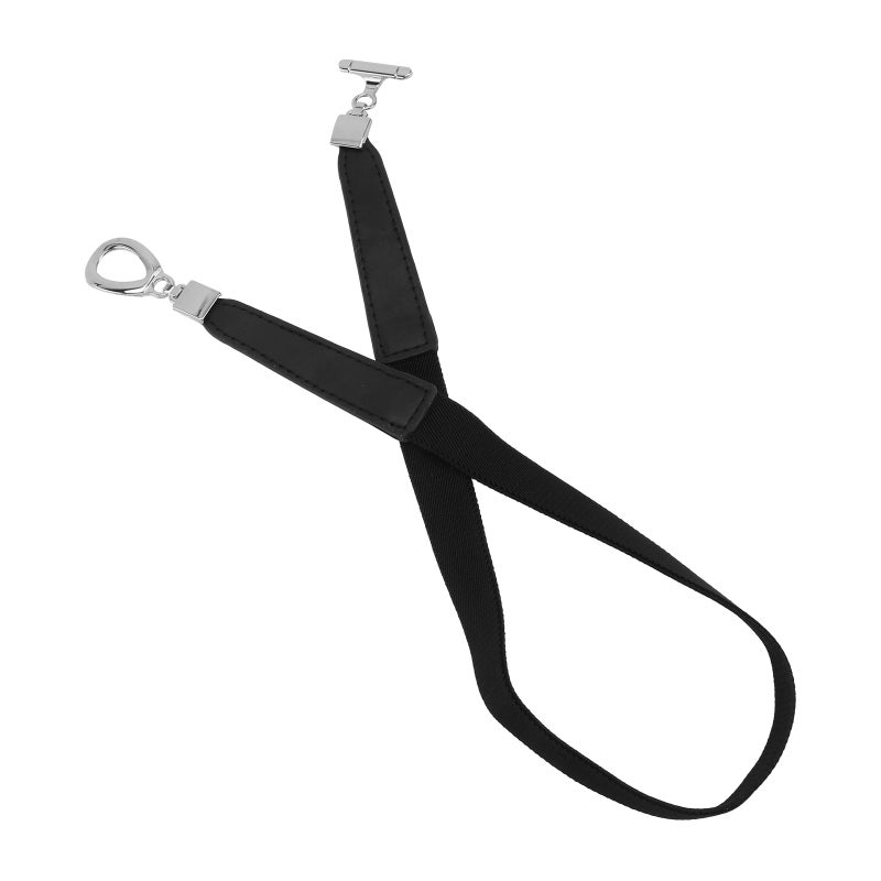 1Pc Retro Waist Belt Decorative Waistband Hanging Buckle Waist Belt (Black) - Image 1