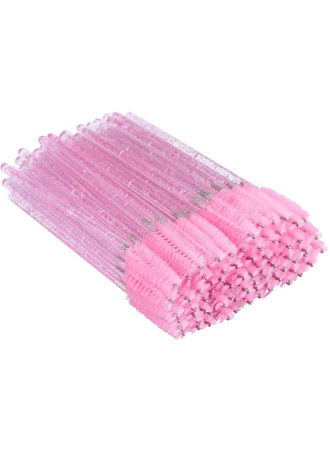 g2plus 100PCS Crystal Eyelash Mascara Brushes Wands Applicator Makeup Kits - Image 1