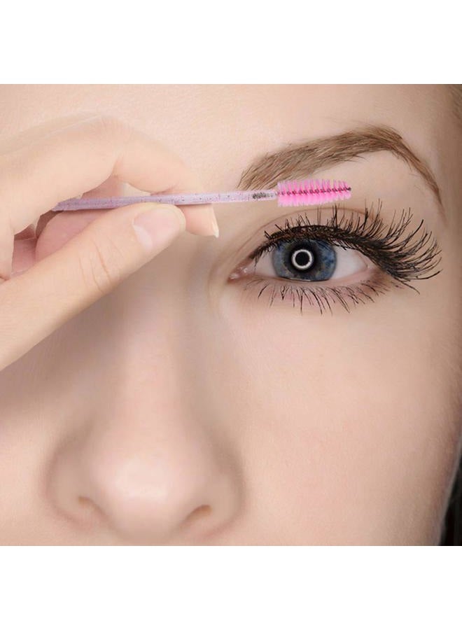 g2plus 100PCS Crystal Eyelash Mascara Brushes Wands Applicator Makeup Kits - Image 5