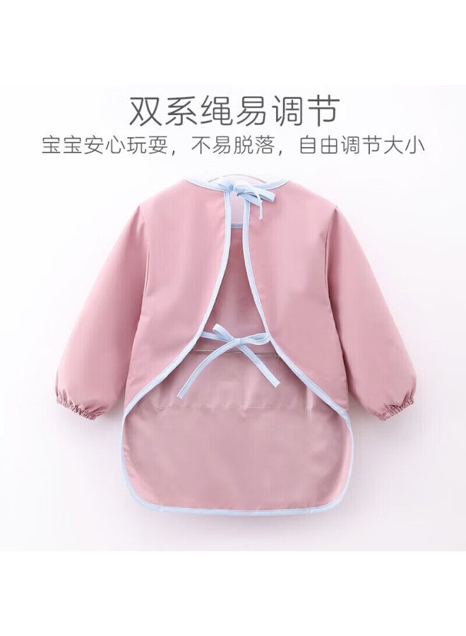 9i9 Baby Eating Smock, Kindergarten Drawing Smock, Long-sleeve Waterproof Infant Anti-dirt A, A464 Pink - Image 3
