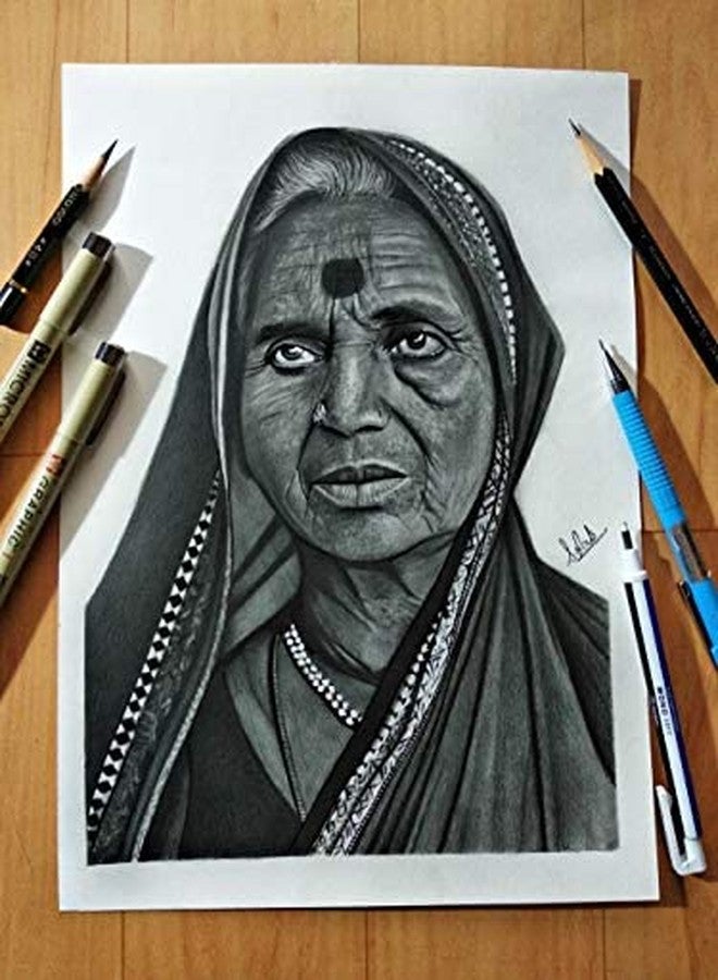 Campap Arto 180Gsm Sketch & Drawing Paper, 20 Sheets (A4), Acrylic - Image 3