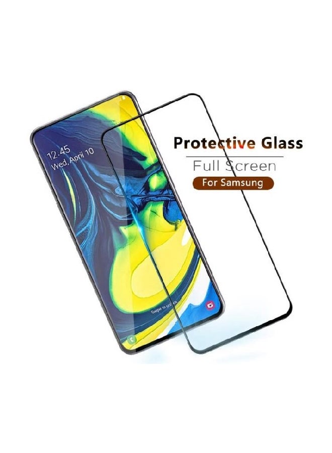 Halamodo Tempered Glass Full Screen Protector Transparent for Samsung Galaxy A80,HD Anti-scrape/reflective/stain/finger print,Easy to Apply - Image 2